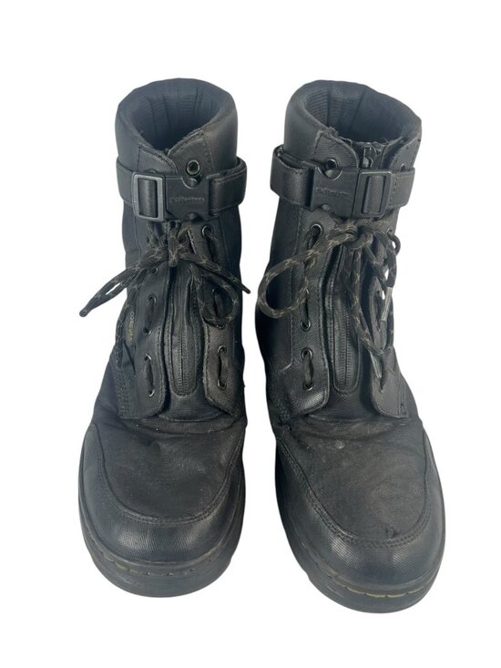 Dr . Martens Men Combs Tech Black Textile Lace-Up Buckle Cordura Boot Size 9 main image 5